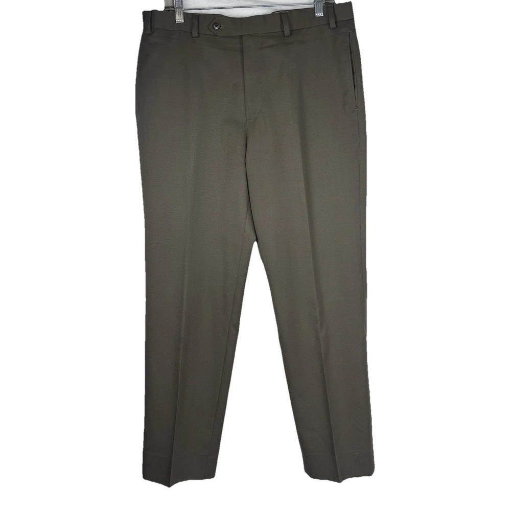 Brooks Brothers Pants Men 36x30 Taupe Brown Wool Luxury Premium Classic Designer